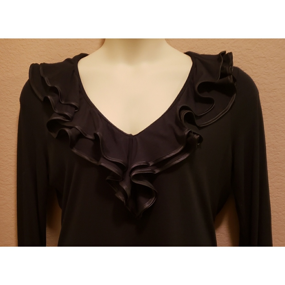 Lauren Ralph Lauren Ruffle-Trim Top - Picture 2 of 4